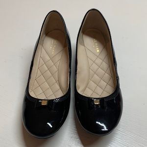 Cole Haan black patent wedge shoes, size 7.5
